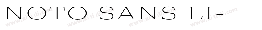 NOTO SANS LI字体转换